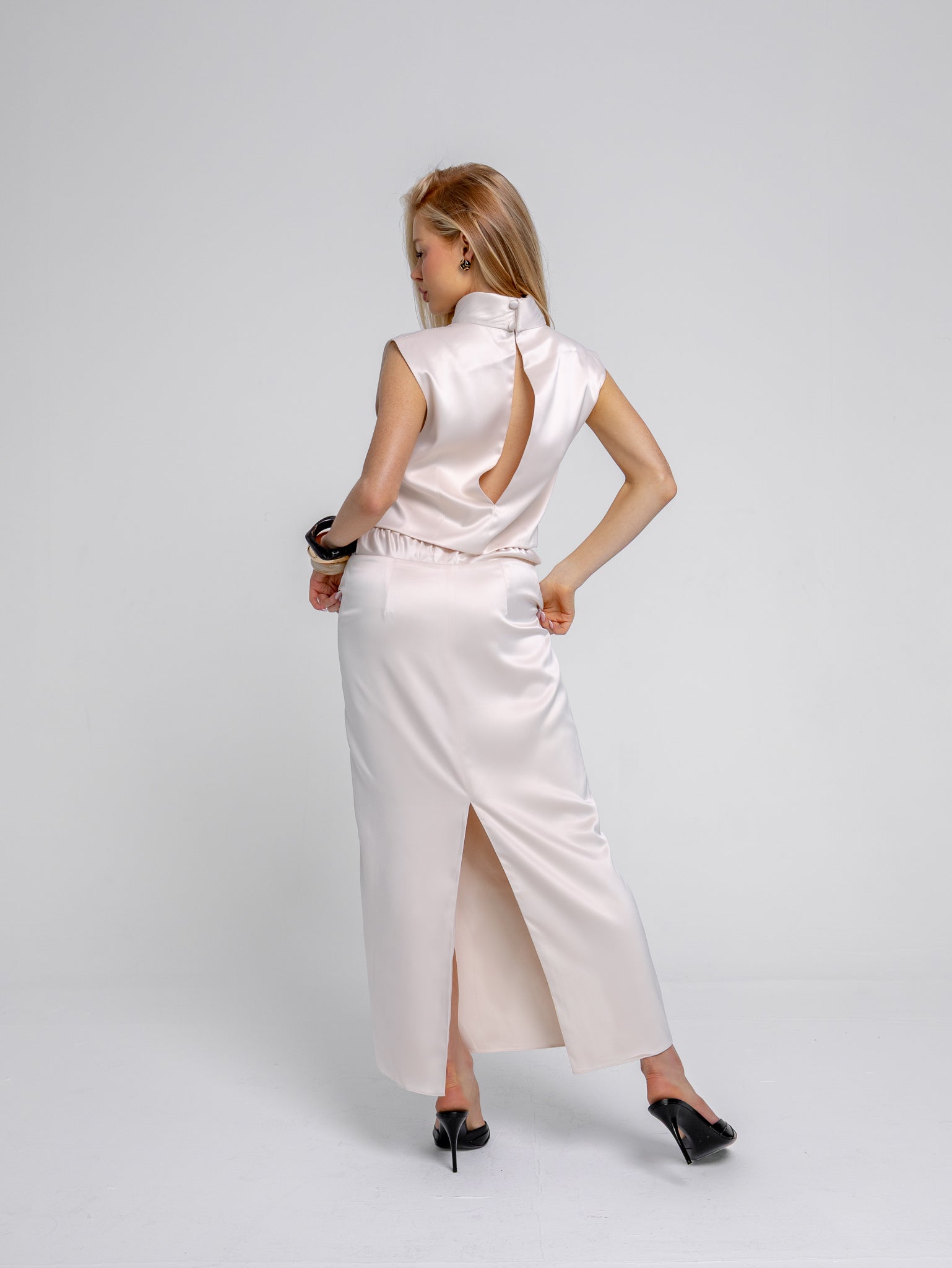 BIEG SATIN MAXI SKIRT